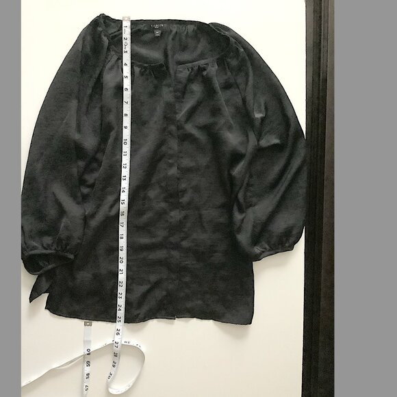 Talbots Petites - Classic  Black Blouse, 3/4 sleeve, Size 12P, 100% Polyester - Picture 4 of 13